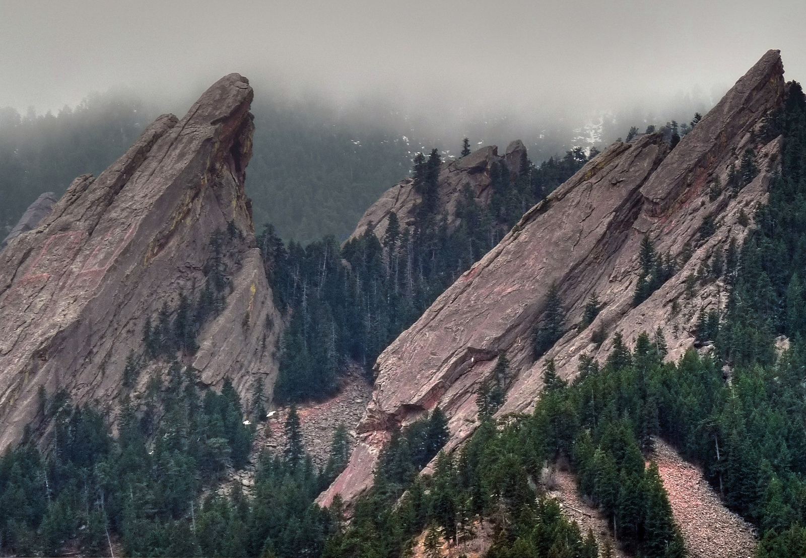 A trail near the Flatirons