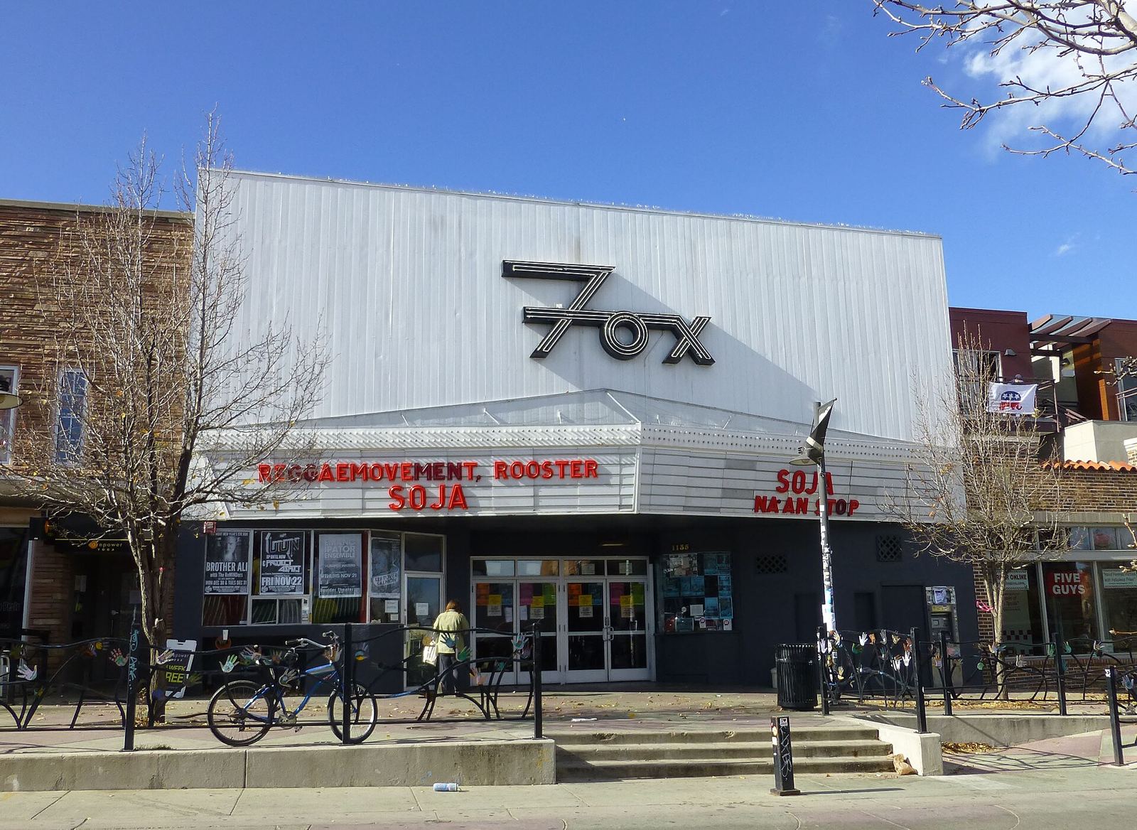 The Fox Theatre marquee in Boulder